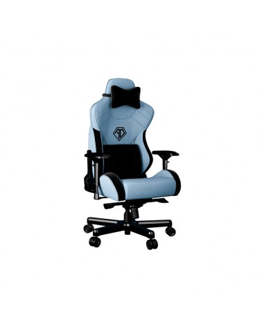 Anda Seat Gaming Chair T-PRO II Light Blue-Black Fabric with Alcantara Stripes by DoctorPrint