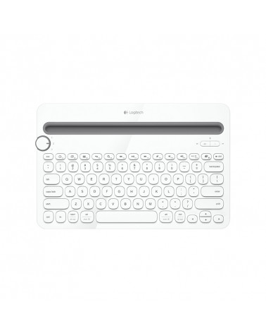 Logitech Keyboard Wireless K480 Bluetooth White by Doctor Print