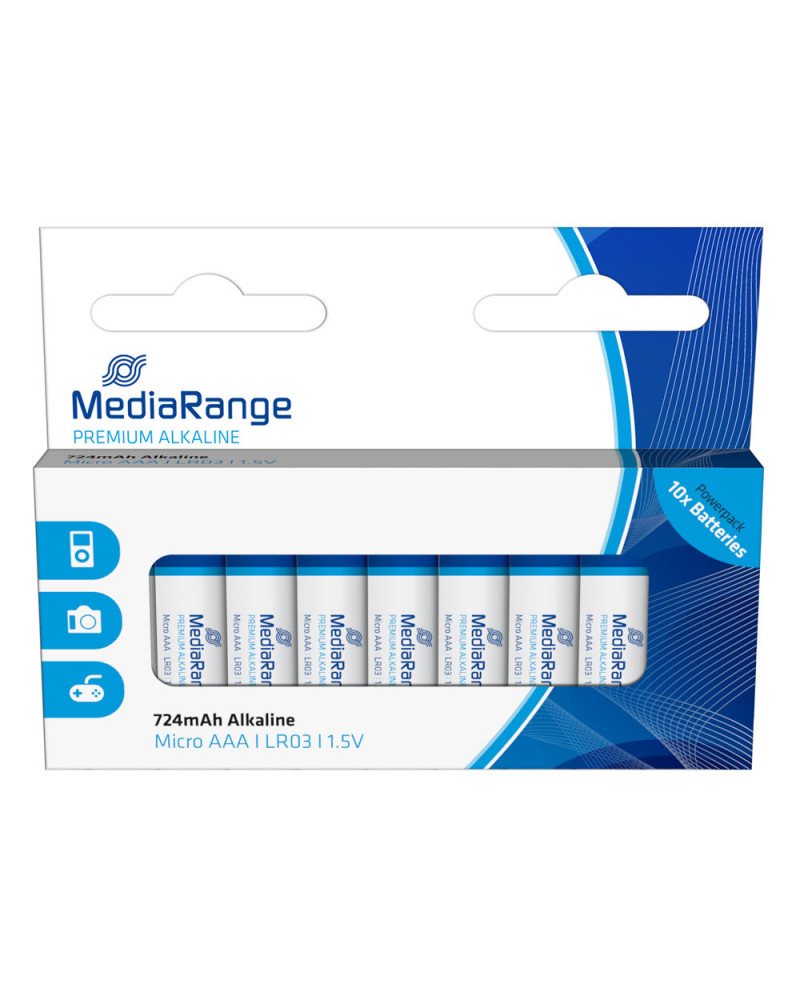 Αλκαλική Μπαταρία MediaRange Premium AAA 1.5V (LR3) (10 Pack) (MRBAT102)