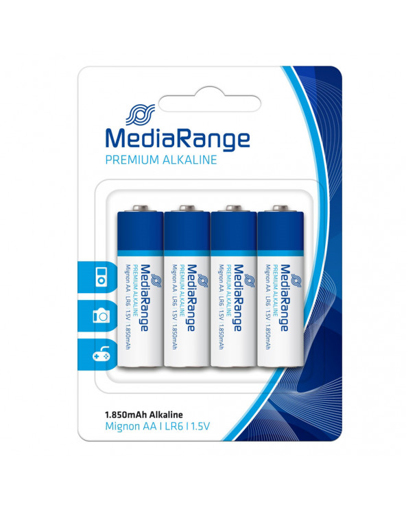 Αλκαλική Μπαταρία MediaRange Premium AA 1.5V (LR6) (4 Pack) (MRBAT104)