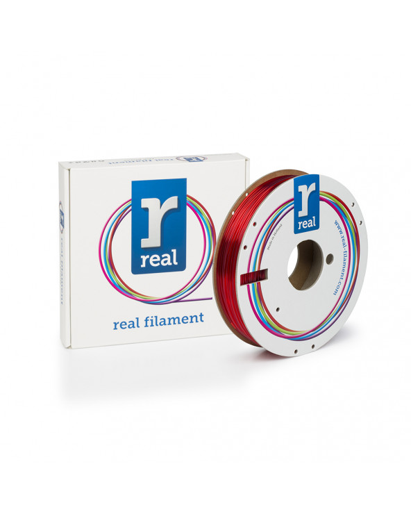 REAL PETG 3D Printer Filament - Translucent Red - spool of 0.5Kg - 1.75mm (REFPETGTRED500MM175)