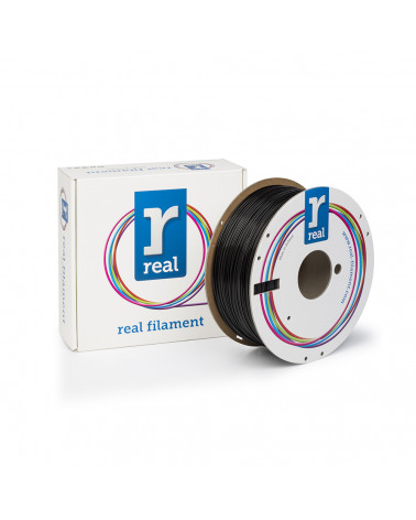 REAL PLA 3D Printer Filament - Black - spool of 1Kg - 1.75mm (REFPLABLACK1000MM175)