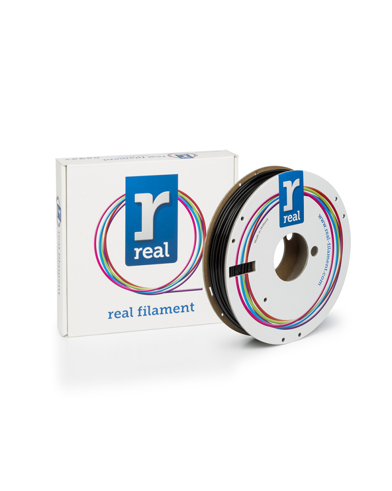 REAL PLA 3D Printer Filament - Black - spool of 0.5Kg - 2.85mm (REFPLABLACK500MM3)