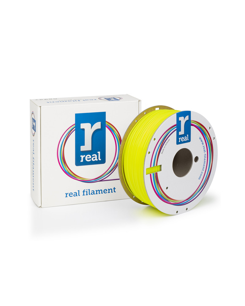 REAL PLA 3D Printer Filament - Fluorescent Yellow - spool of 1Kg - 1.75mm (REFPLAFYELLOW1000MM175)