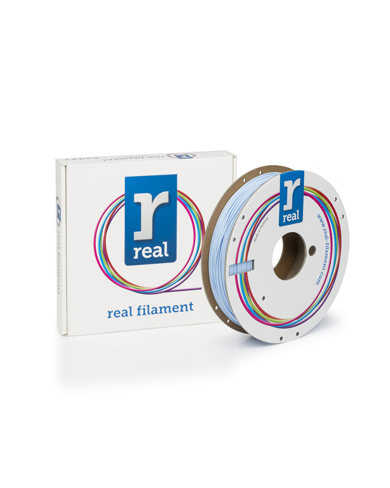 REAL PLA 3D Printer Filament - Light blue - spool of 0.5Kg - 1.75mm (REFPLALBLUE500MM175)