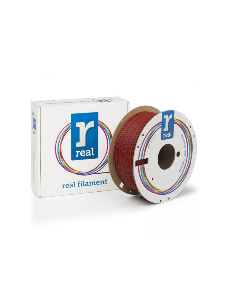 REAL PLA Matte 3D Printer Filament - Dark Red - spool of 1Kg - 1.75mm (REFPLAMATTERED1000MM175)