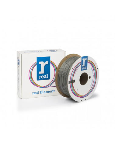 REAL PLA Matte 3D Printer Filament - Antique Silver - spool of 1Kg - 1.75mm (REFPLAMATTESILV1000MM175)