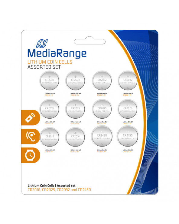 Μπαταρία Λιθίου MediaRange Coin Cells Assorted Set (12 Pack) (MRBAT139)