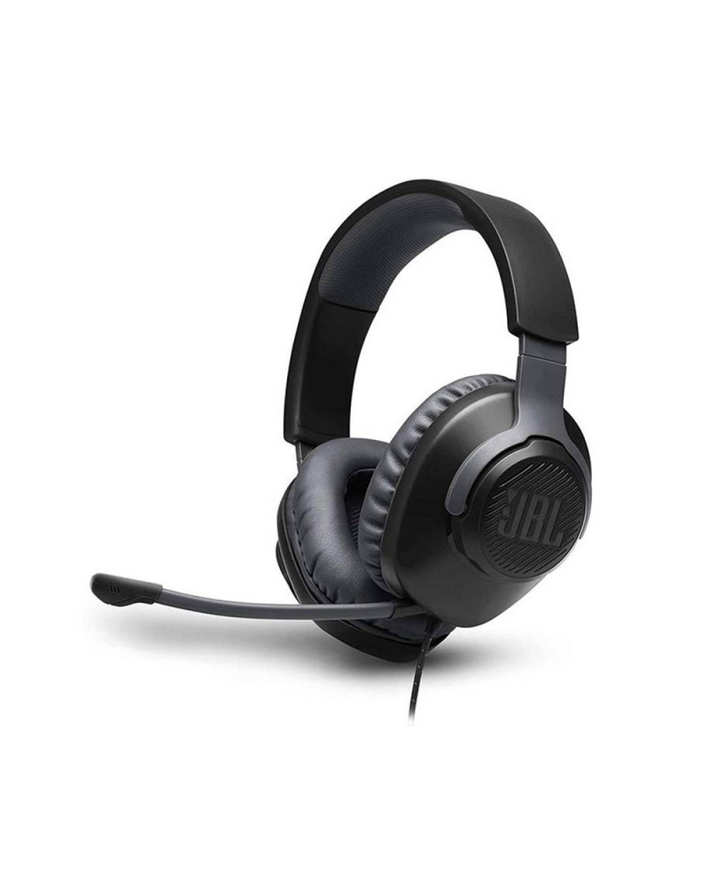 JBL Quantum 100 Wired On-Ear Gaming Headphones With Mic Black (QUABLK) (JBLQUABLK)