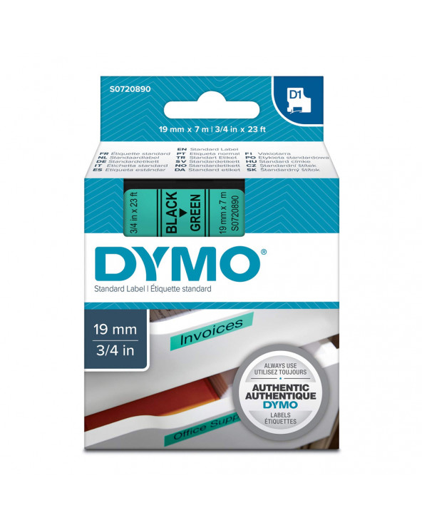 Ταινία Ετικετογράφου DYMO Standard 45809 19 mm x 7 m (Μαύρα Γράμματα σε Πράσινο Φόντο) (S0720890) (DYMO45809)