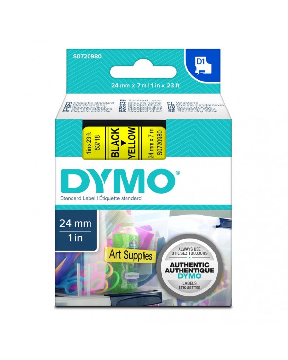 Ταινία Ετικετογράφου DYMO Standard 53717 24 mm x 7 m (Μαύρα Γράμματα σε Κόκκινο Φόντο) (S0720970) (DYMO53717)