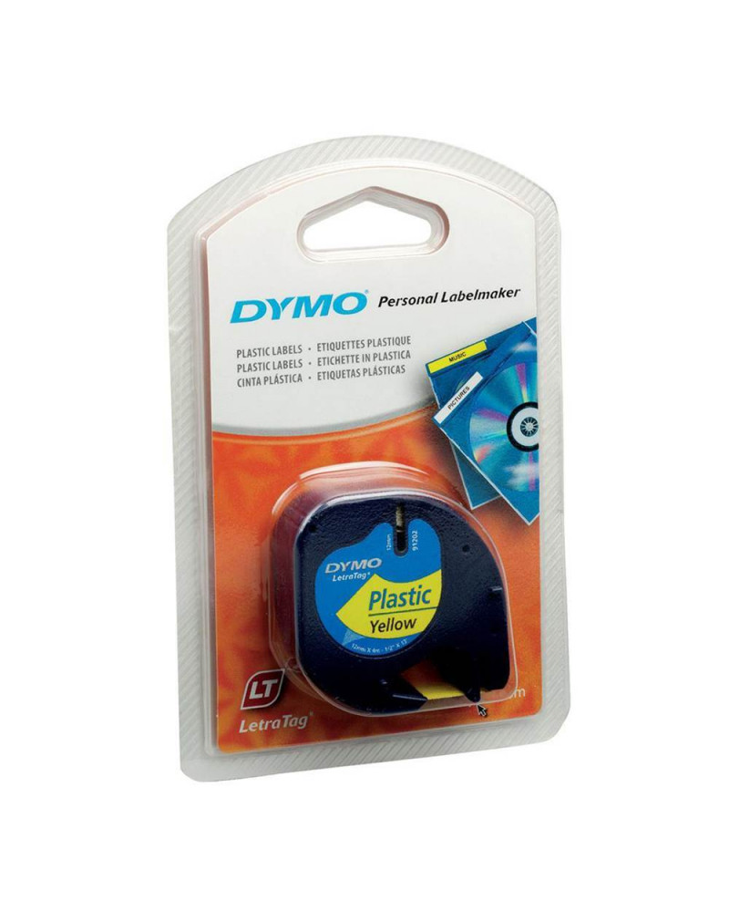 Πλαστική Ταινία Ετικετογράφου DYMO 4m X 12mm (Κίτρινη) (S0721620) (DYMO91202)