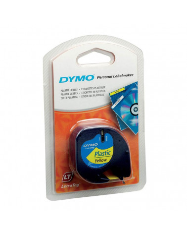 Πλαστική Ταινία Ετικετογράφου DYMO 4m X 12mm (Κίτρινη) (S0721620) (DYMO91202)