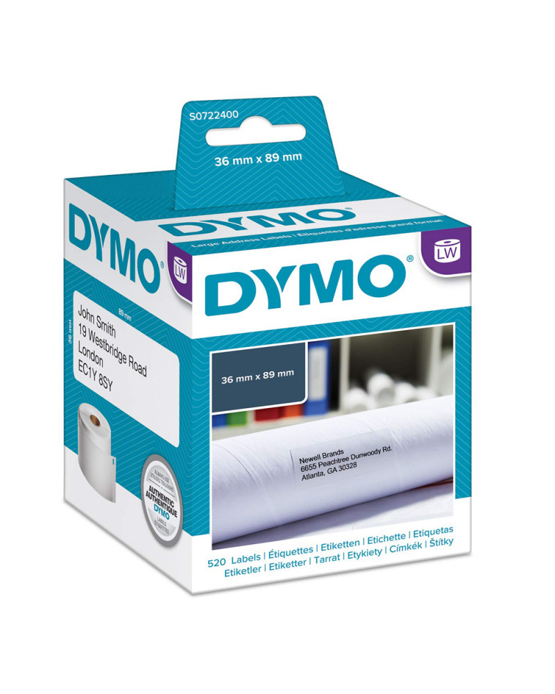 Χάρτινη Ετικέτα DYMO 99012 89x36mm (Λευκή) (2 Ρολά) (DYMO99012)