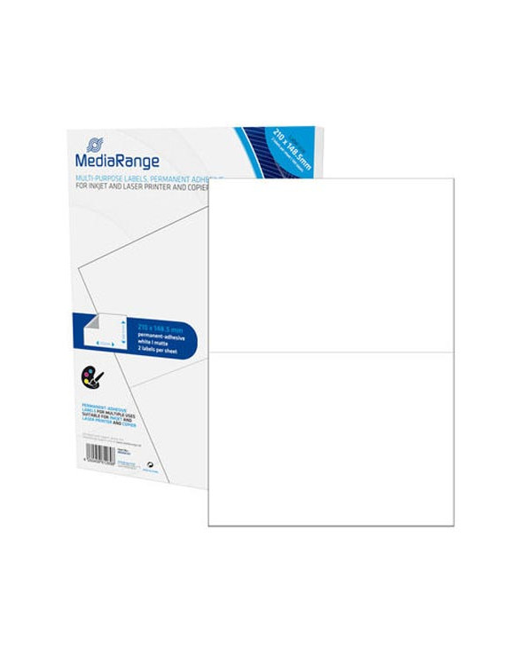 MediaRange Ετικέτες Γενικής Χρήσης 210χ148.5mm. Λευκές (100 Pack) (MRINK141)