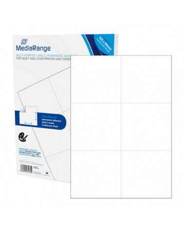 MediaRange Ετικέτες Γενικής Χρήσης 105x99mm. Λευκές (300 Pack) (MRINK144)