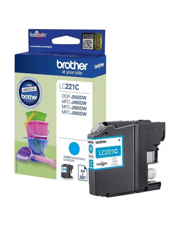 Brother Μελάνι Inkjet LC-221 Cyan (LC-221C) (BRO-LC-221C)