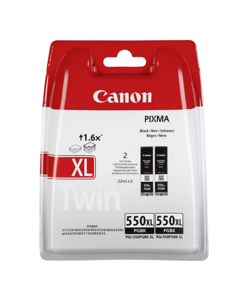 Canon Μελάνι Inkjet PGI-550XL HC Black Twin Pack (6431B005) (CANPGI-550XLBTP)