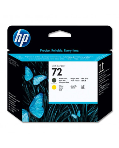 HP Κεφαλή Εκτύπωσης No.72 Matte Black & Yellow (C9384A) (HPC9384A)