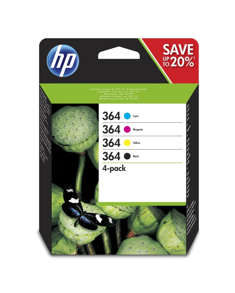 HP Μελάνι Inkjet No.364 Combo 4-Pack C/M/Y/K (N9J73AE) (HPN9J73AE)