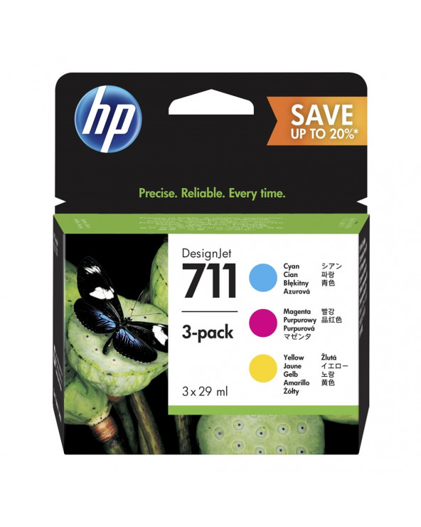 HP Μελάνι Inkjet No.711 Colour Multipack (P2V32A) (HPP2V32A)