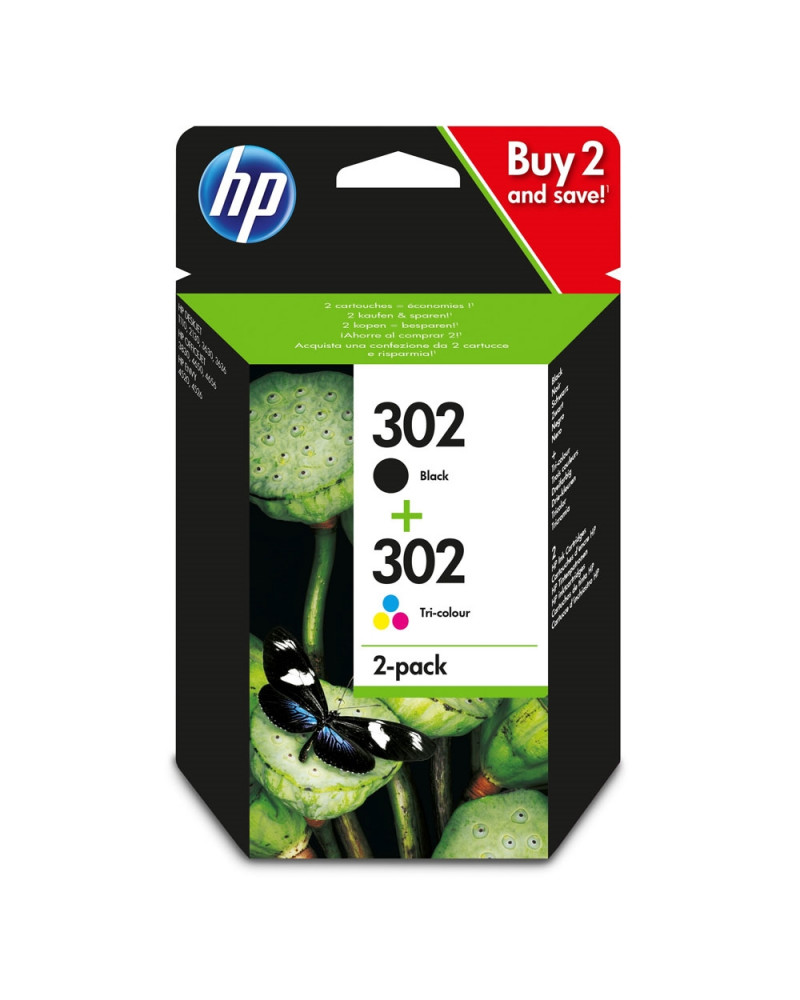 HP Μελάνι Inkjet No.302 Black & Colour 2-Pack (X4D37AE) (HPX4D37AE)