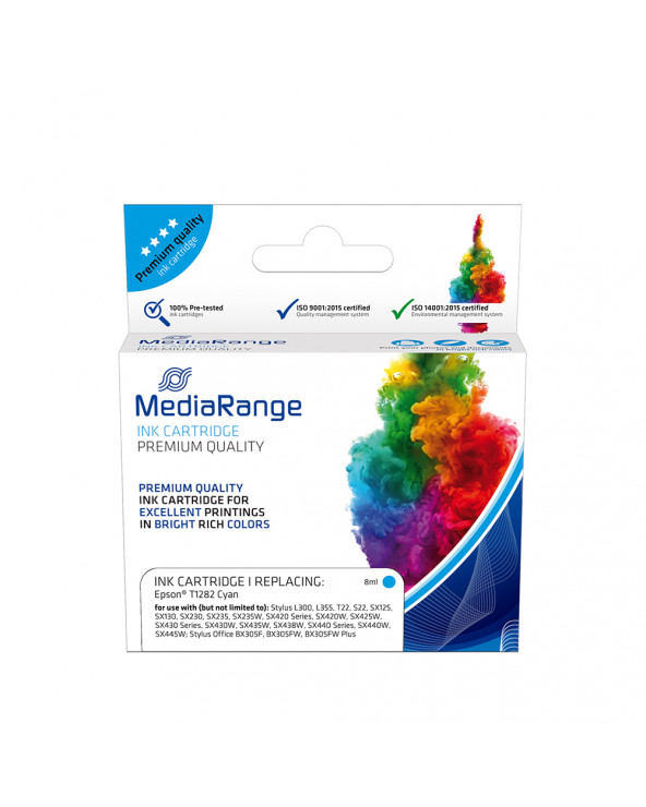 Inkjet MEDIARANGE Συμβατό για Εκτυπωτές Epson (Cyan) (T1282) (MRET128C)