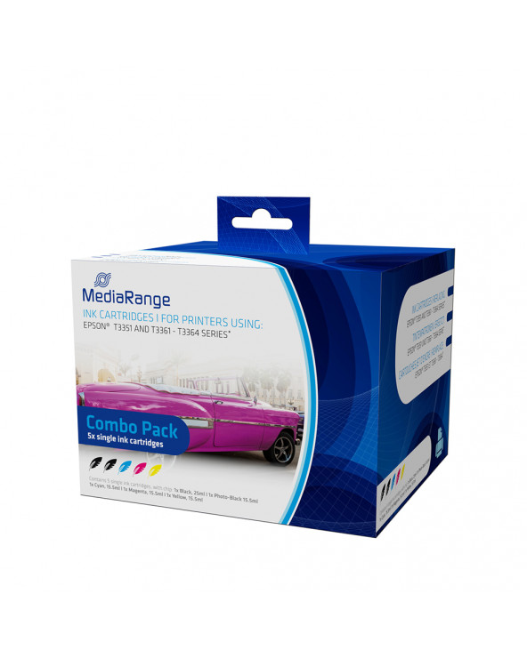 Inkjet MEDIARANGE Συμβατό για Εκτυπωτές Epson (Multipack) (T3351/T3361-T3364) (MRET336)