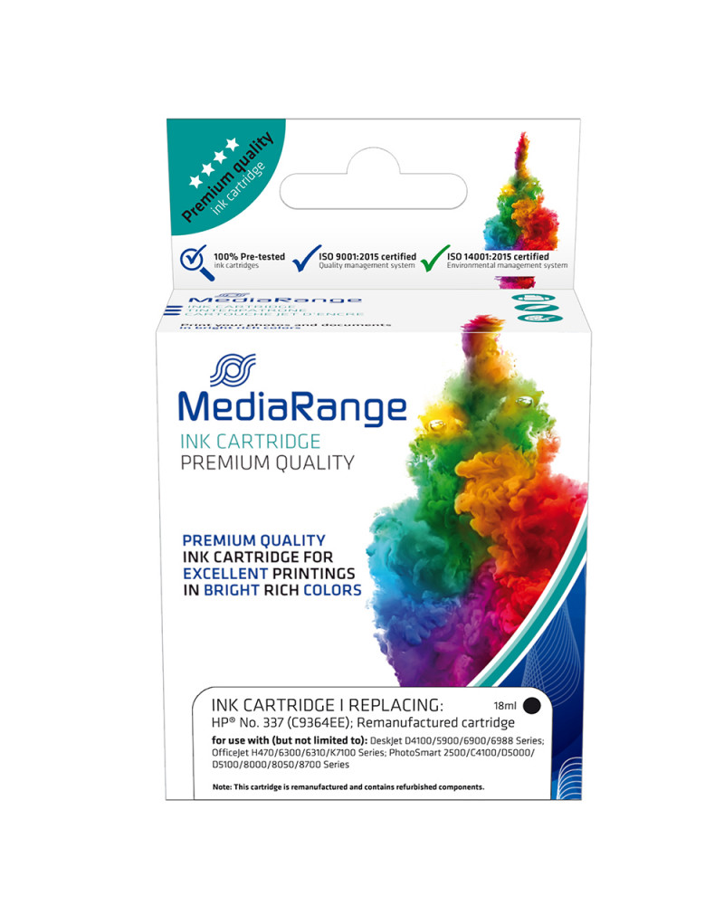 Inkjet MEDIARANGE Συμβατό για Εκτυπωτές HP (Black) (No.337) (C9364EE) (MRHP337BK)