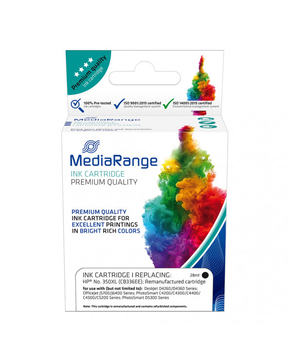 Inkjet MEDIARANGE Συμβατό για Εκτυπωτές HP (Black) (No.350XL) (CB336EE) (MRHP350BKXL)