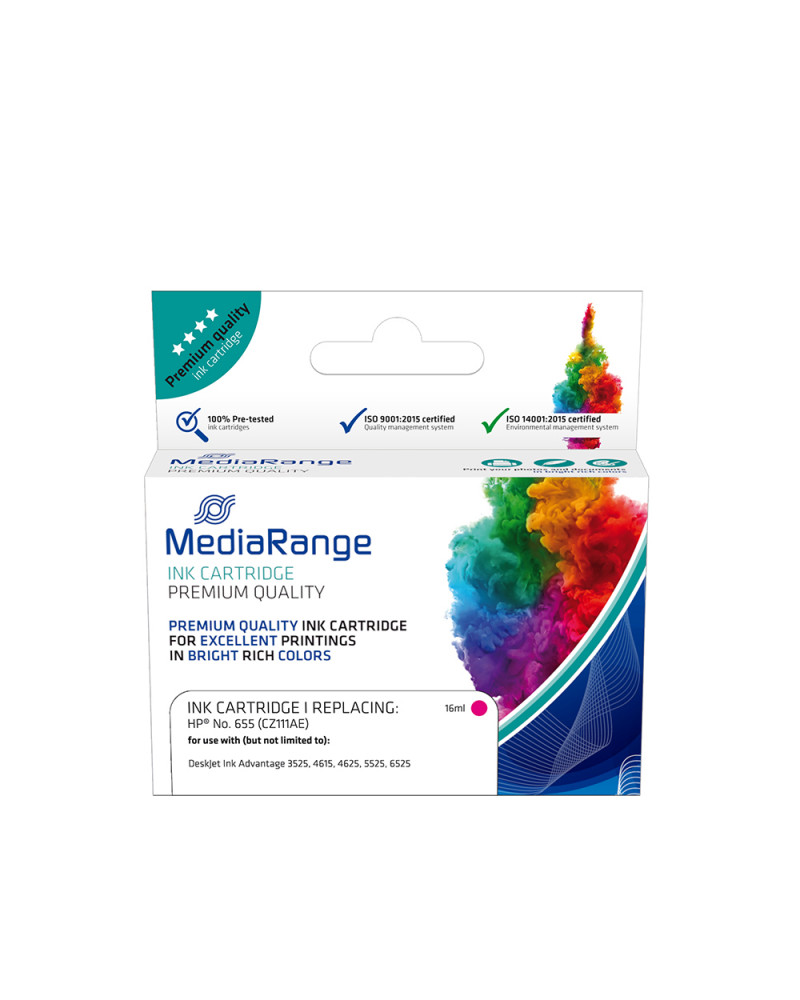 Inkjet MEDIARANGE Συμβατό για Εκτυπωτές HP (Magenta) (No.655) (CZ111AE) (MRHP655M)