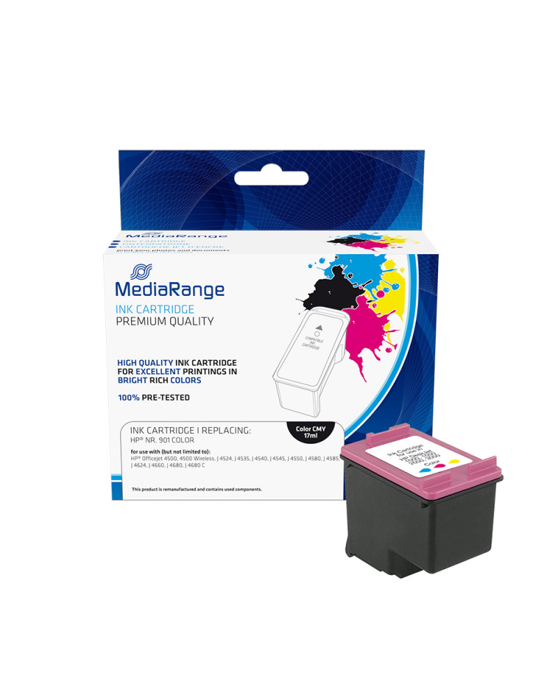 Inkjet MEDIARANGE Συμβατό για Εκτυπωτές HP (Colour) (No.901XL) (CC656AE) (MRHP901CMY)