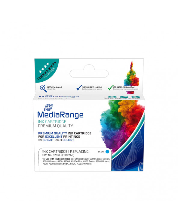 Inkjet MEDIARANGE Συμβατό για Εκτυπωτές HP (Cyan) (No.920XL) (CD972AE) (MRHP920CXL)