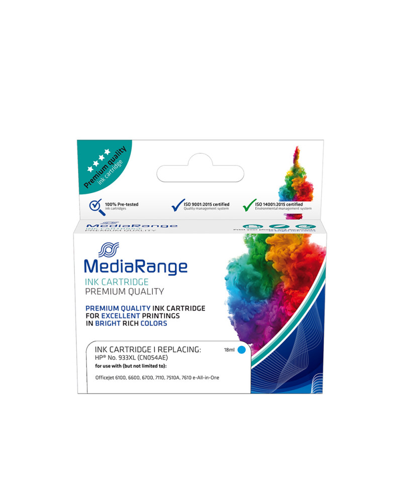 Inkjet MEDIARANGE Συμβατό για Εκτυπωτές HP (Cyan) (No.933XL) (CN054AE) (MRHP933CXL)