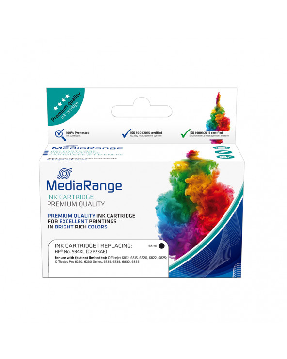 Inkjet MEDIARANGE Συμβατό για Εκτυπωτές HP (Black) (No.934XL) (C2P23AE) (MRHP934BKXL)