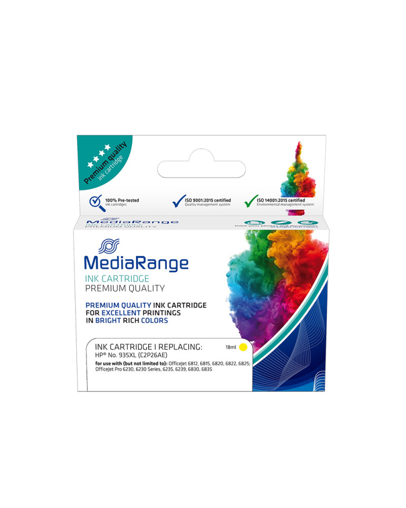 Inkjet MEDIARANGE Συμβατό για Εκτυπωτές HP (Yellow) (No.935XL) (C2P26AE) (MRHP935YXL)