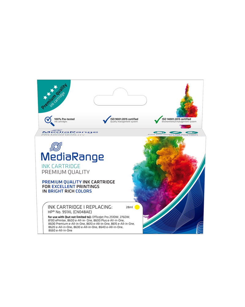 Inkjet MEDIARANGE Συμβατό για Εκτυπωτές HP (Yellow) (No.951XL) (CN048AE) (MRHP951YXL)