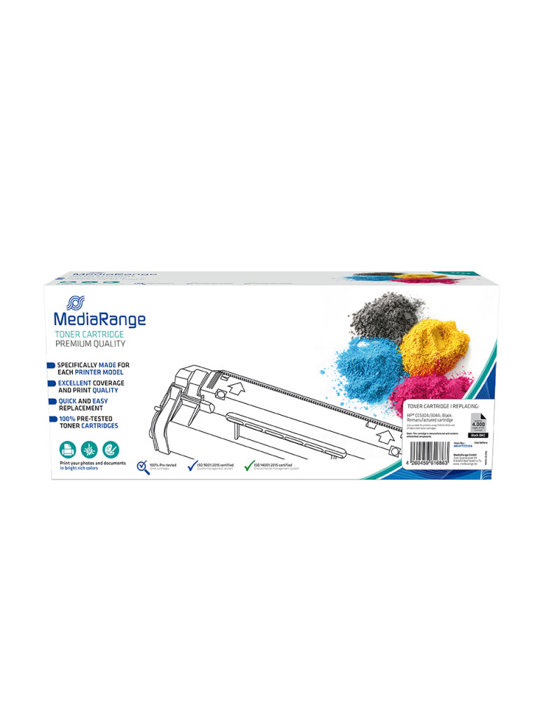 Toner MEDIARANGE Συμβατό για Εκτυπωτές HP (Black) (CC530A/304A/CE410X/305A/CF380X/312A) (MRHPTCC530A)