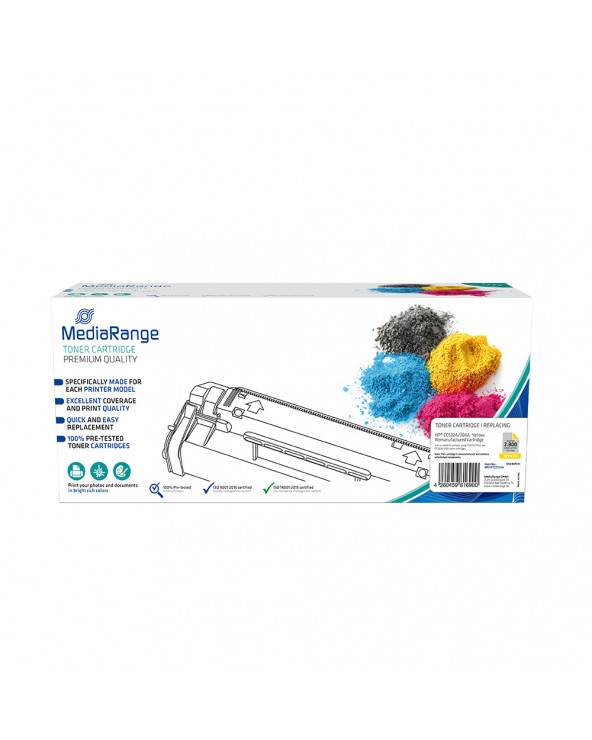 Toner MEDIARANGE Συμβατό για Εκτυπωτές HP (Yellow) (CC532A/304A/CE412A/305A/CF382A/312A) (MRHPTCC532A)