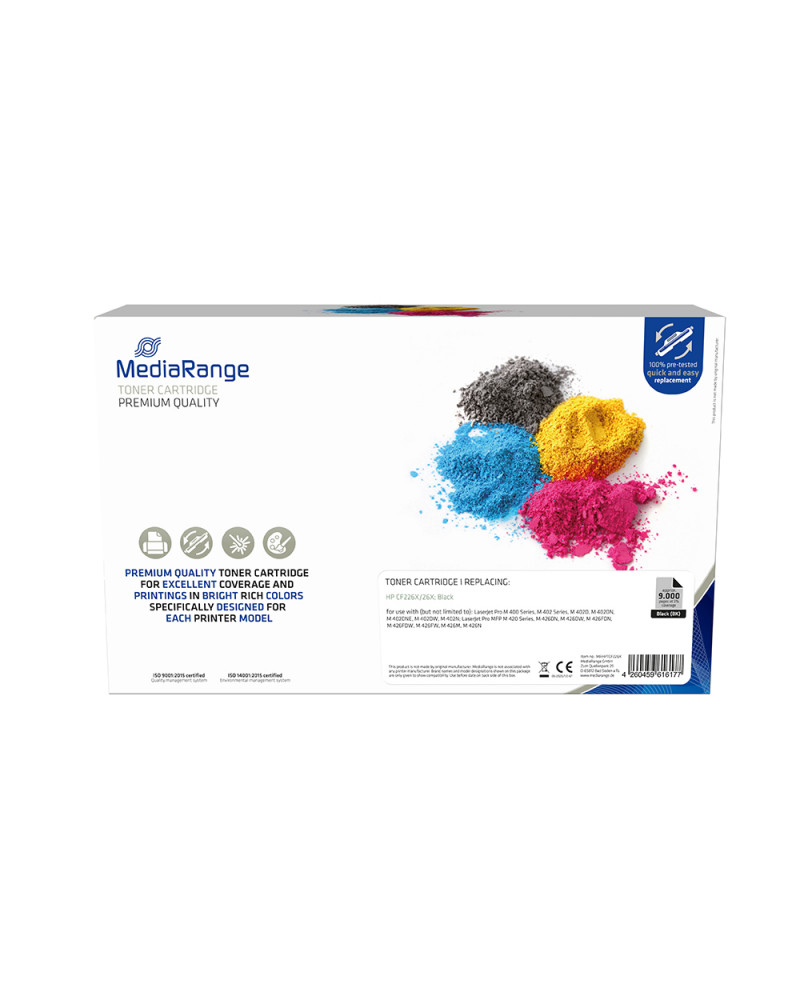 Toner MEDIARANGE Συμβατό για Εκτυπωτές HP (Black) (CF226X/26X) (MRHPTCF226X)