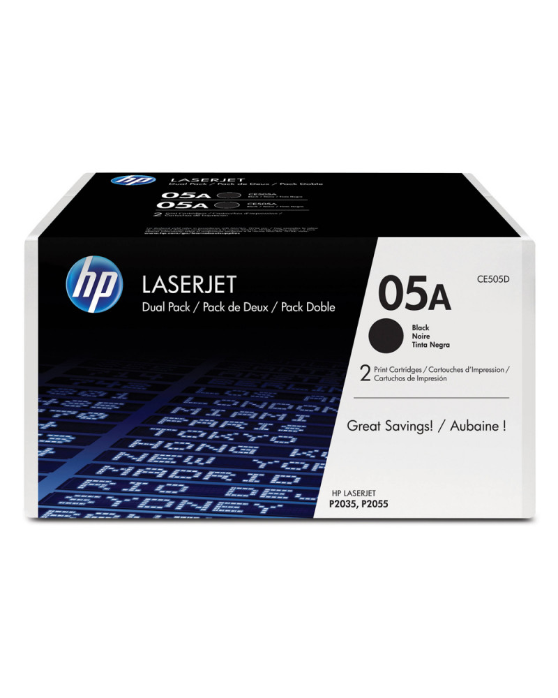 HP TONERCART. LJ P2035/2055 BLACK DUAL PACK (CE505D) (HPCE505D)