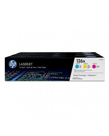 HP 126A LaserJet CP1025 Multipack Toner C/M/Y (CF341A) (HPCF341A)