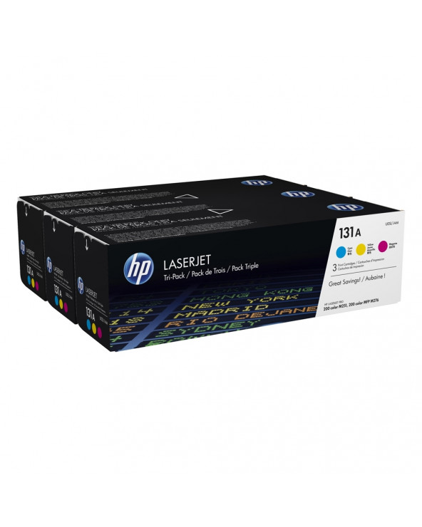 HP 131A LaserJet 3-Pack Cyan Magenta Yellow Toner (U0SL1AM) (HPU0SL1AM)