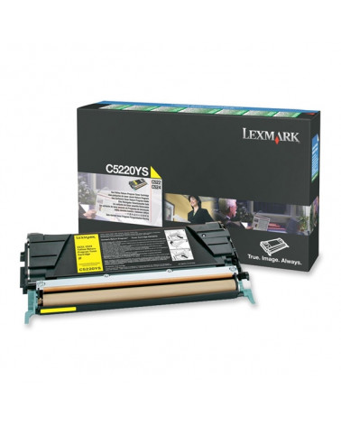 LEXMARK C522/524/530 YELLOW TONER (3K) (C5220YS) (LEXC5220YS)