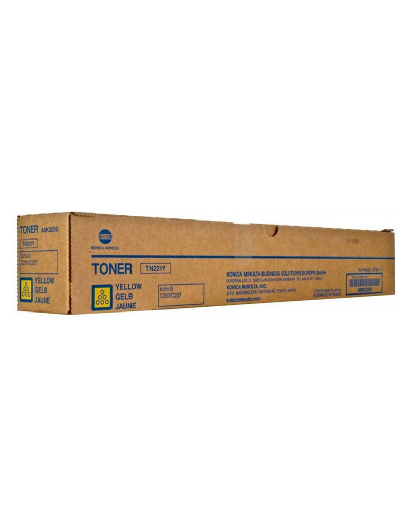 KONICA MINOLTA BIZHUB C227/287 TONER YELLOW (A8K3250) (MINTN221Y)