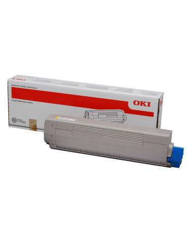 OKI C822 YELLOW TONER 7.3K (44844613) (OKI-C822-Y)