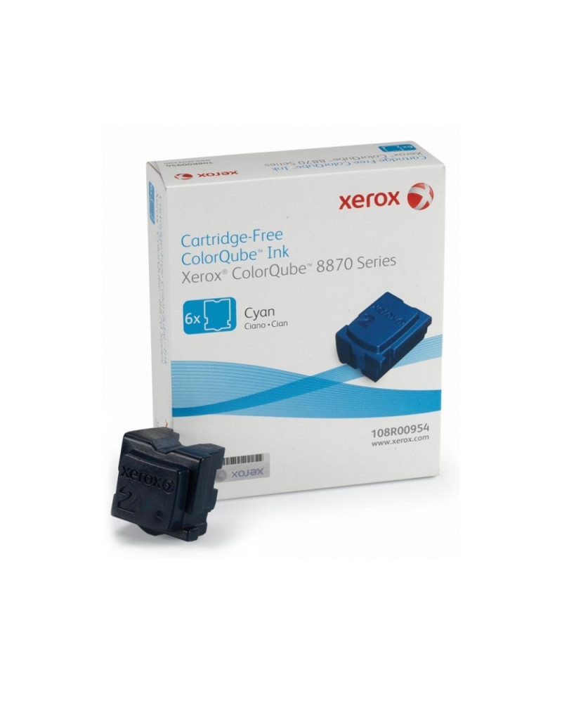 XEROX COLORQUBE 8870 CYAN SOLID INK (6pk, 17.3k) (108R00954) (XER108R00954)