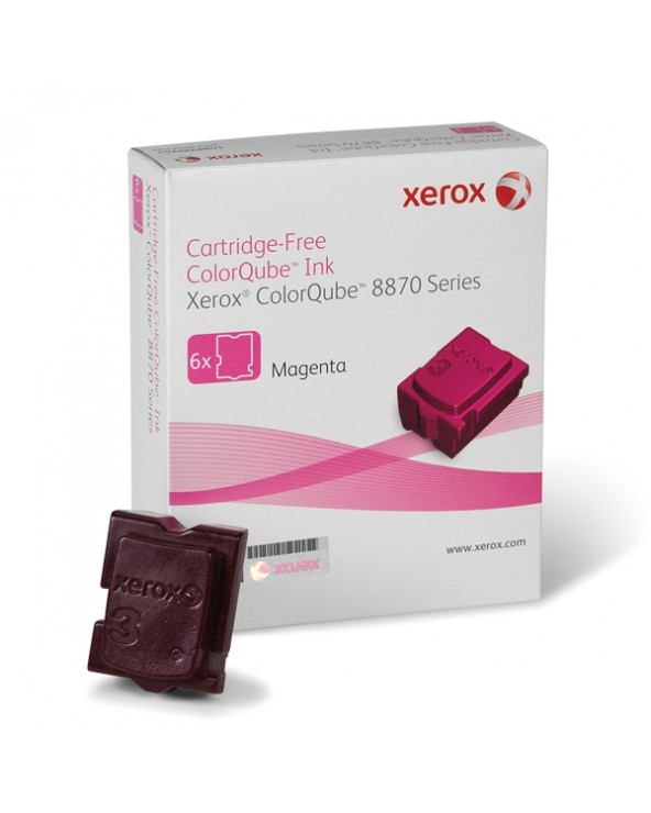 XEROX COLORQUBE 8870 MAGENTA SOLID INK (6pk, 17.3k) (108R00955) (XER108R00955)