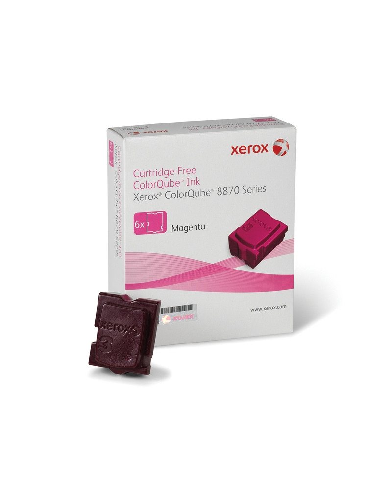 XEROX COLORQUBE 8870 MAGENTA SOLID INK (6pk, 17.3k) (108R00955) (XER108R00955)