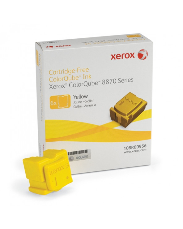 XEROX COLORQUBE 8870 YELLOW SOLID INK (6pk, 17.3k) (108R00956) (XER108R00956)